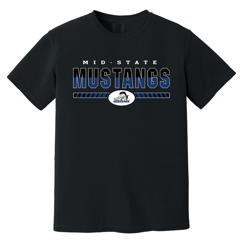 Mid-State Mustangs Heavyweight Ring Spun Tee