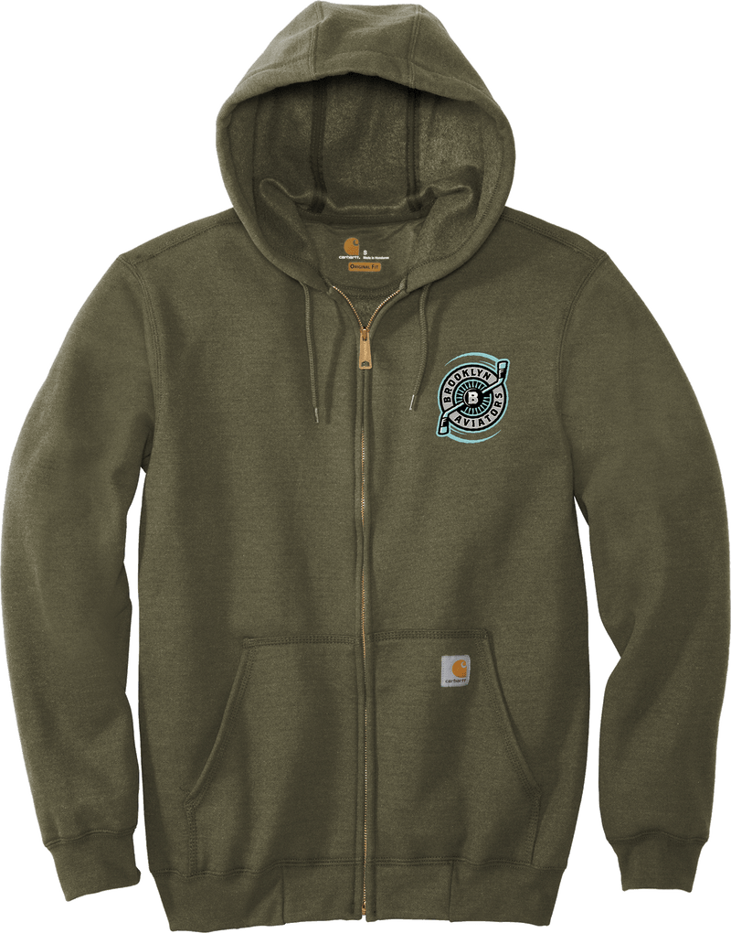 Brooklyn Aviators Carhartt Midweight Hooded Zip-Front Sweatshirt