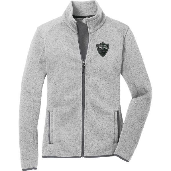 Lansing Spartans Ladies Sweater Fleece Jacket