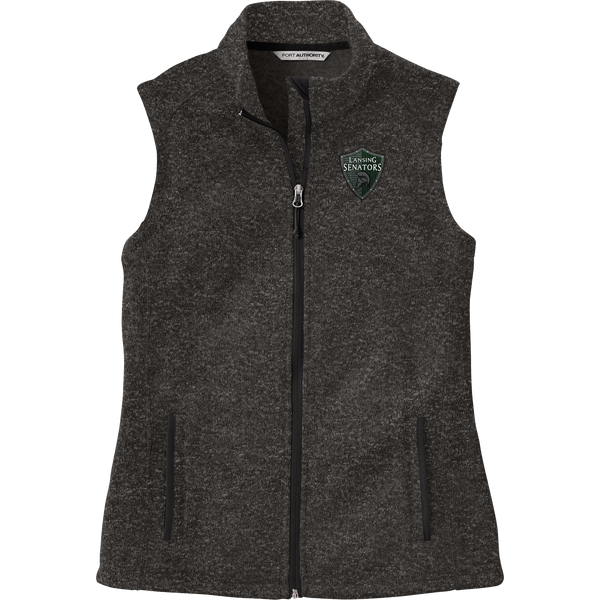 Lansing Senators Ladies Sweater Fleece Vest