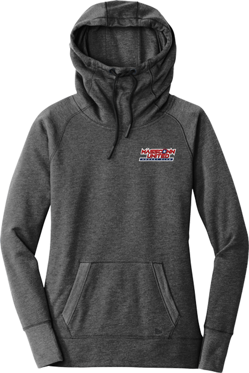 Mass Conn United New Era Ladies Tri-Blend Fleece Pullover Hoodie