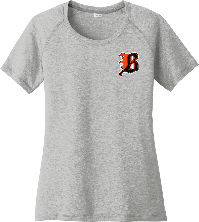 Philadelphia Blazers Ladies PosiCharge Tri-Blend Wicking Scoop Neck Raglan Tee