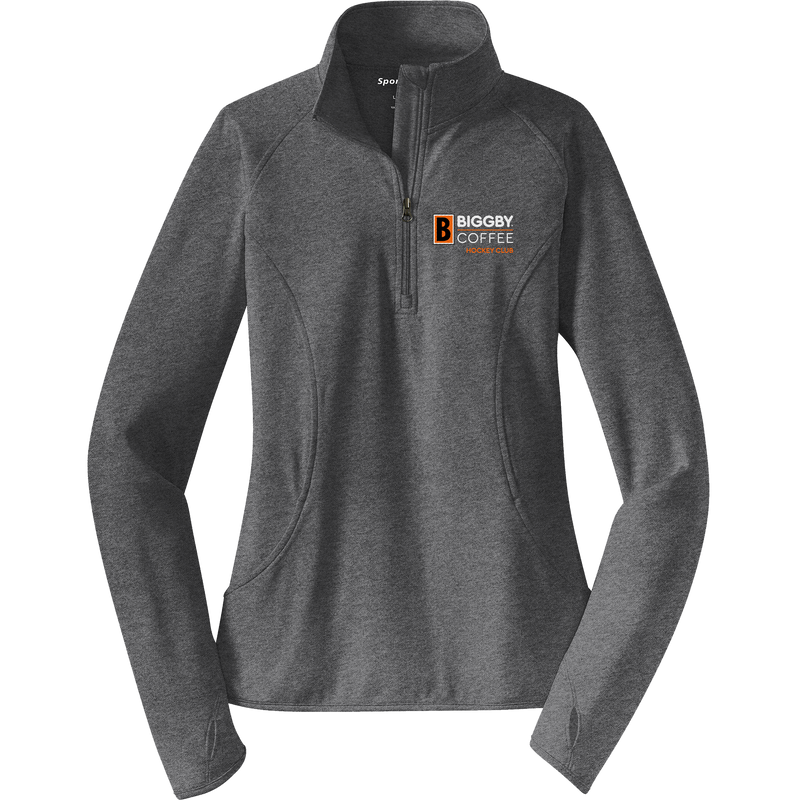 Biggby Coffee Hockey Club Ladies Sport-Wick Stretch 1/4-Zip Pullover