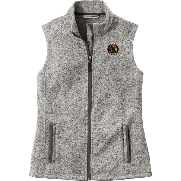 MD Jr. Black Bears Ladies Sweater Fleece Vest