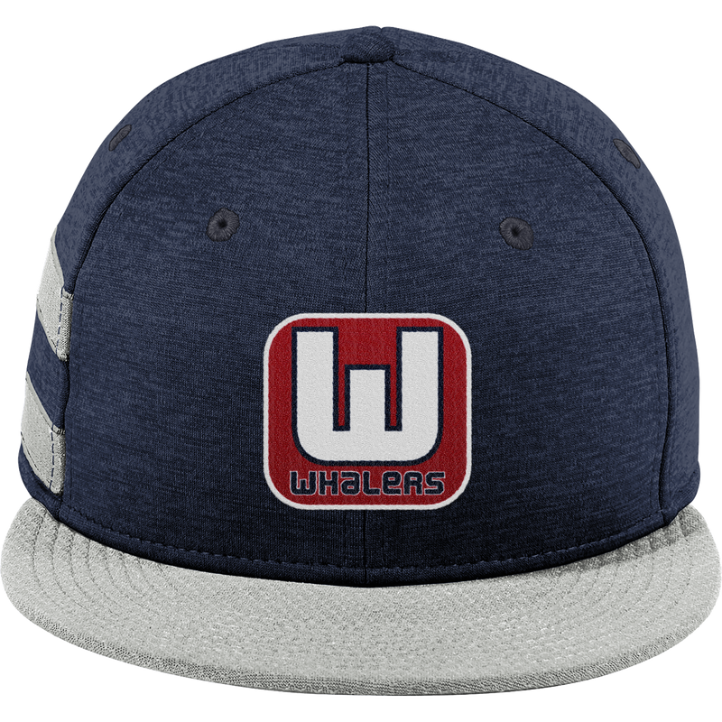 CT Whalers Tier 1 New Era Shadow Heather Striped Flat Bill Snapback Cap