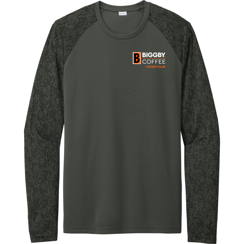 Biggby Coffee Hockey Club Long Sleeve Digi Camo Tee