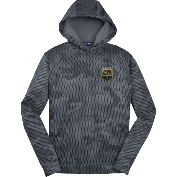 NJ Raiders Youth Sport-Wick CamoHex Fleece Hooded Pullover