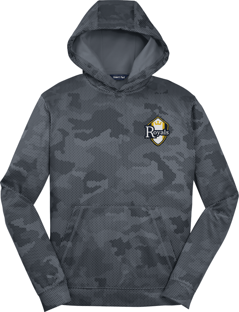 Royals Hockey Club Youth Sport-Wick CamoHex Fleece Hooded Pullover