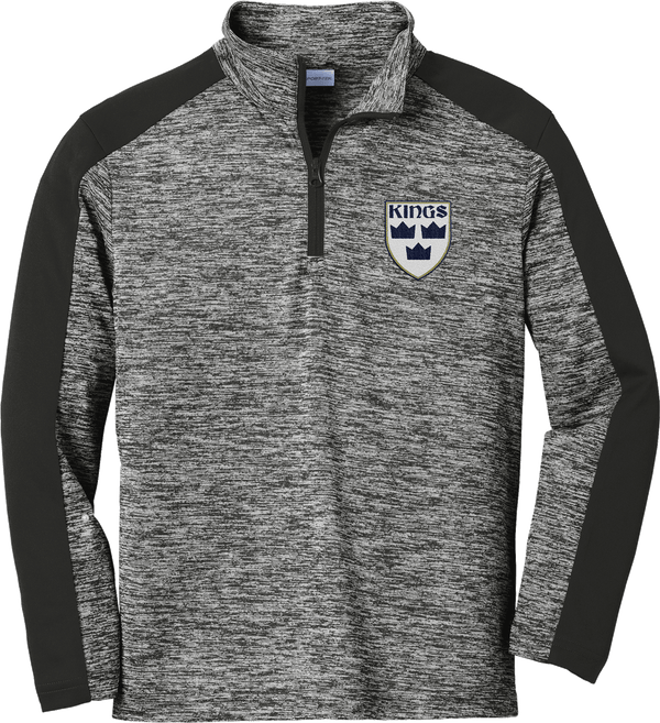 North Jersey Kings Youth PosiCharge  Electric Heather Colorblock 1/4-Zip Pullover